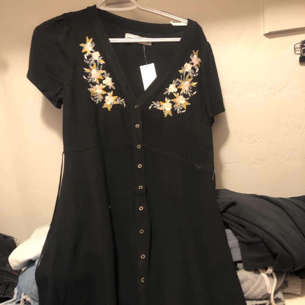Black floral dress